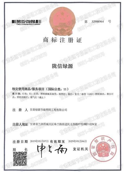 trademark registration certificate