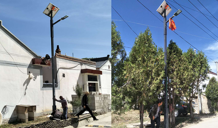 Pingliang Jingning 6-meter solar street light successfully installed