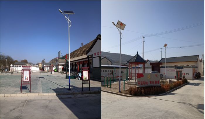 Installation of solar street lights in Longxi County, Dingxi City